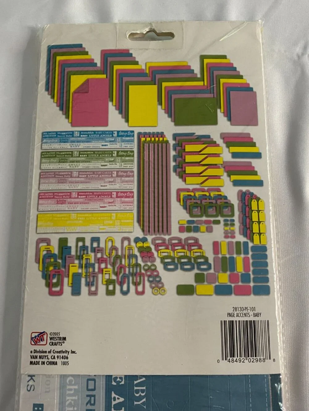 Westrim Crafts Baby Page Accents 460pc Scrapbook Set